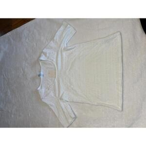 White Short Sleeve Textured Women's T-Shirt